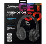 Căști wireless Freemotion B552 over-ear cu microfon, negre
