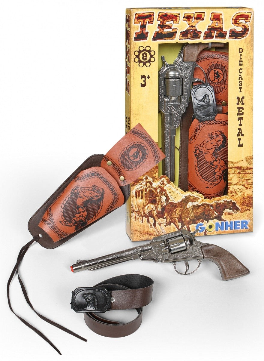 Revolver metalic Cowboy cu toc Gonher