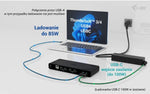 Stație de andocare universală cu alimentare prin cablu și ecran dual 4K de 85 W + încărcător i-tec USB-C de 100 W