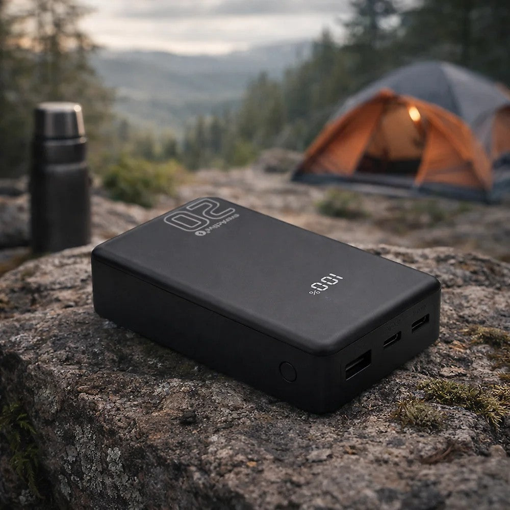 Baterie externă 20.000 MAH 2X USB-C 1X USB 20W QC4.0 cu ecran LCD