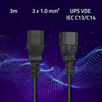 Cablu de alimentare pentru UPS | C13/C14 | 3m