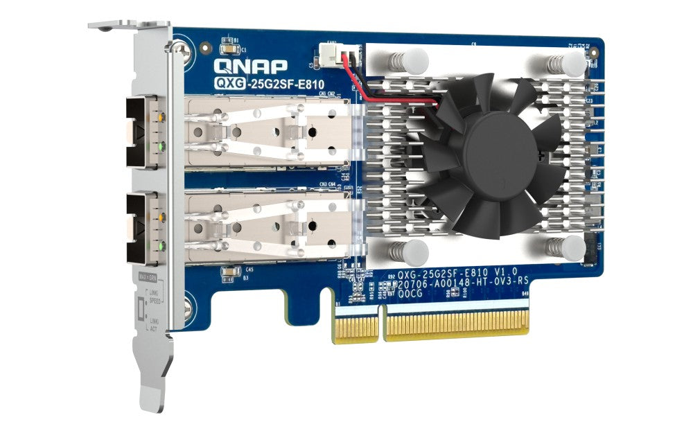Placă de rețea QXG-25G2SF-E810 cu 2 porturi și 25 GbE