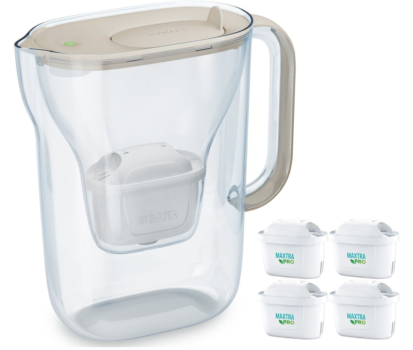 Cană filtrantă Style Essential de 2,4 l + 4 inserții, nisip