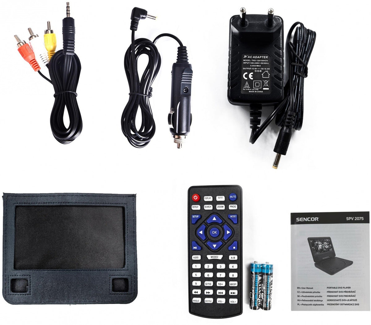 Player DVD portabil SPV 2075, 7 inci, DVD/CD/USB/SD, ecran LCD de 7 inci
