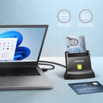 Cititor de carduri de identitate USB CRE-SM4N, cablu de 1,3 m