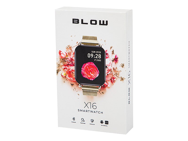 Ceas inteligent X16 Bluetooth roz