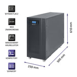 UPS, online, undă sinusoidală pură, 10kVA, 8kW, LCD USB