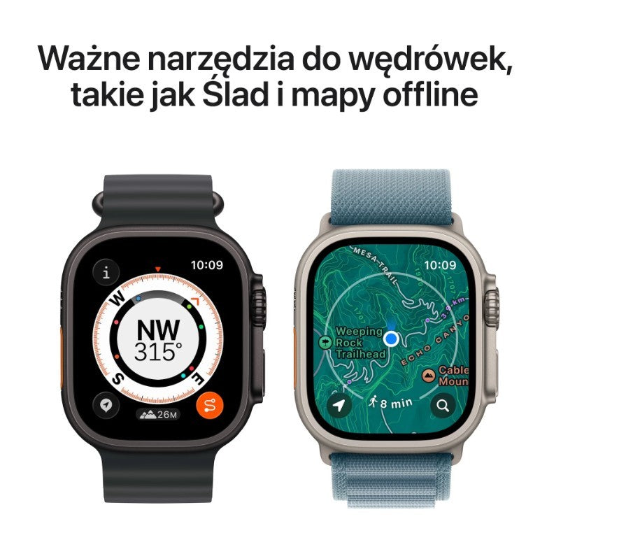 Carcasă neagră din titan Watch Ultra 3 GPS + Cellular 49 mm, curea Trail neagră/cărbune - mărimea S/M