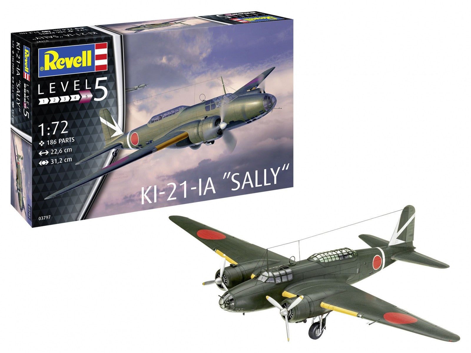 Kit de model din plastic Ki-21-LA Sally 1/72