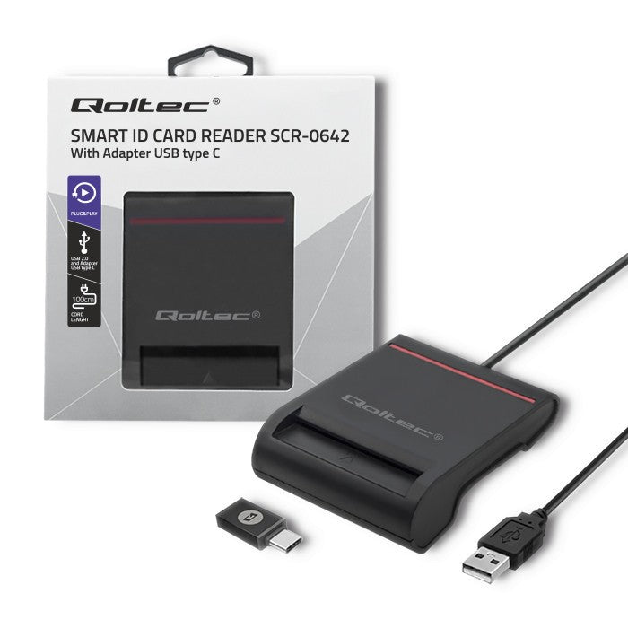 Cititor de carduri de identificare cu cip inteligent | USB 2.0 | Plug&play
