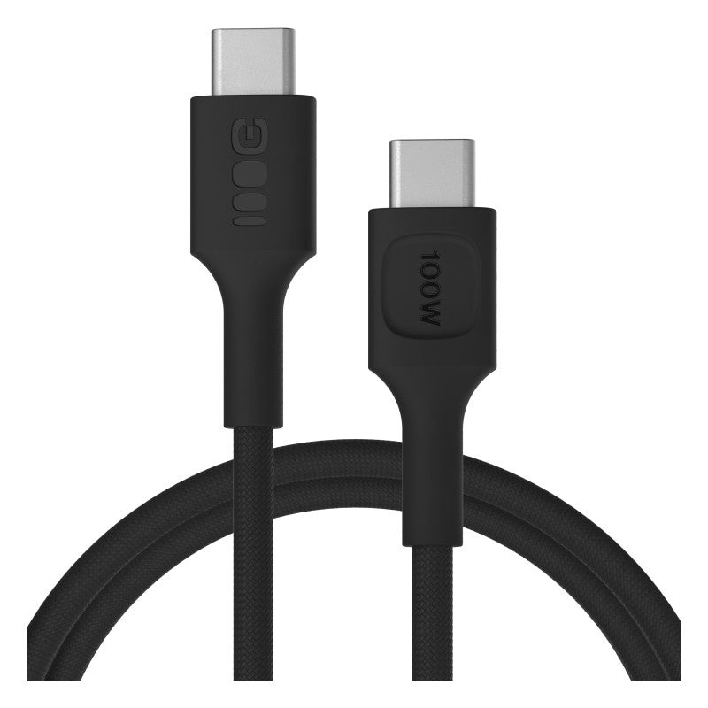 Cablu împletit USB-C-USB-C PowerStream 100W, 1,2 m, negru