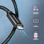 BUCM4X-CM10AB USB-C - Cablu USB-C, USB4 Gen 3x2 1m, PD 240W, 8K HD, ALU, Negru împletit