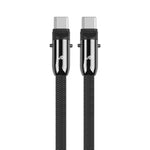 Cablu USB C 2 în 1, 1 m, negru