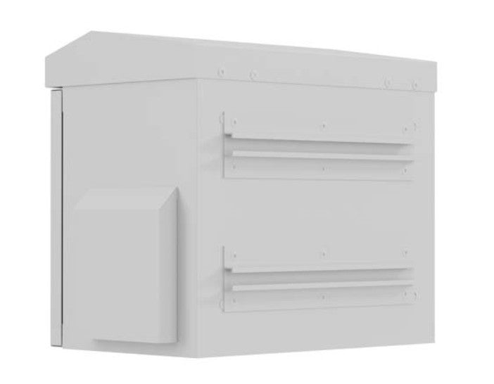 Dulap rack suspendat de 10", IP55, ermetic, montare pe perete/stâlp, 320x220x300, gri (pliat)