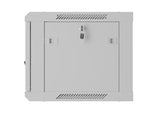 Dulap rack de perete de 19 inch, 6U, 600x450, cu uși perforate (pachet plat), gri