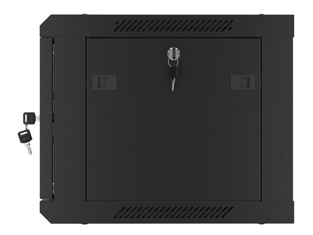 Dulap de perete 19 inch 6U 600x450 uși perforate (pachet plat) negru