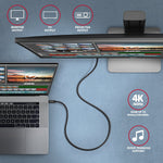 BUCM32-CM05AB Cablu USB-C - USB-C 3.2 Gen 2 0.5m, PD 100W, 5A, 4K HD, ALU, Împletit, Negru