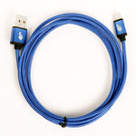 Cablu USB-USB C 1,5 m cu șnur albastru