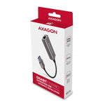 Adaptor Gigabit Ethernet ADE-TR, USB-A 3.2 Gen 1, Instalare automată, Metal, Gri titan