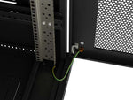 Dulap rack de podea de 19 inch, 18U, 600x800, cu uși perforate (pachet detașat), negru
