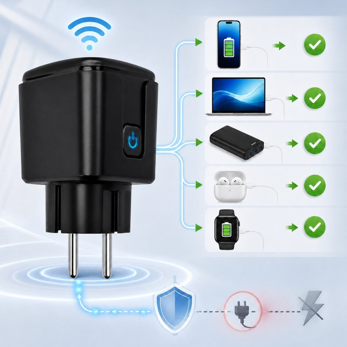 Priză Wi-Fi cu telecomandă GB735 B