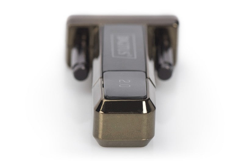 Convertor/adaptor USB-A 2.0 mascul la RS232 (DB9) mascul | Chipset Prolific PL2303GT | Montare cu șuruburi | cu cablu suplimentar de 0,8 m