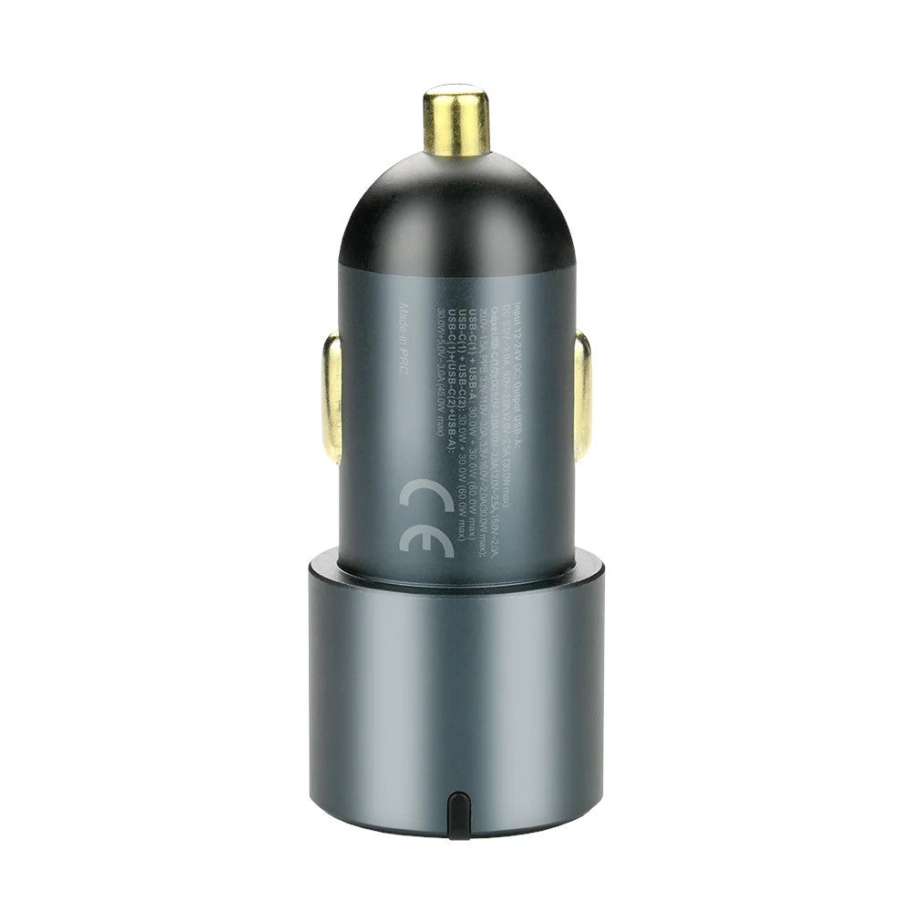 Încărcător auto CC-40Q QC3.0 60W 1X USB 2X USB-C PD Negru