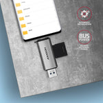 Cititor de carduri extern CRE-SAC USB 3.2 Gen 1 Tip-C + Tip-A SD/microSD