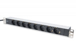 Prelungitor rack PDU 19" 8xSchuko, 2m 1xSchuko, 16A, aluminiu