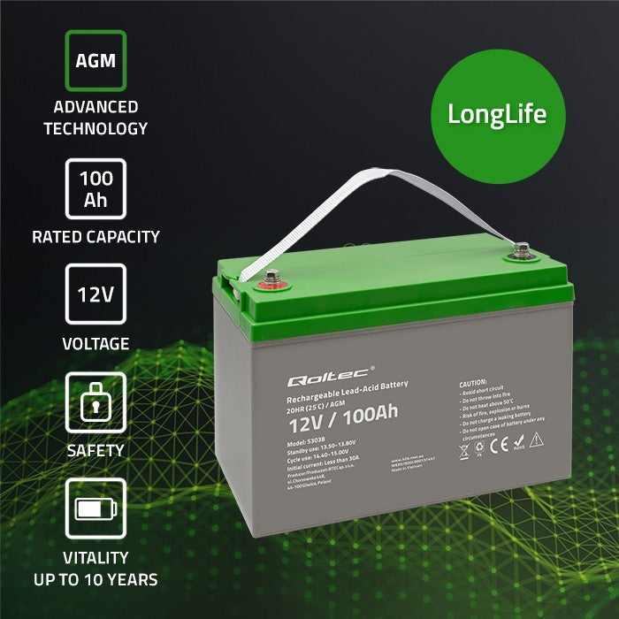 Acumulator AGM | 12V | 100Ah | max. 30A