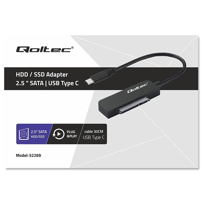 Adaptor SATA | Adaptor SSD HDD 2.5" | USB-C | Super Viteză 5Gb/s | 2TB