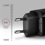 Încărcător de perete ACU-DPQ65, GaN 65W, 3 porturi (USB-A + USB-C dual), PD3.0/QC4+/PPS/Apple, negru
