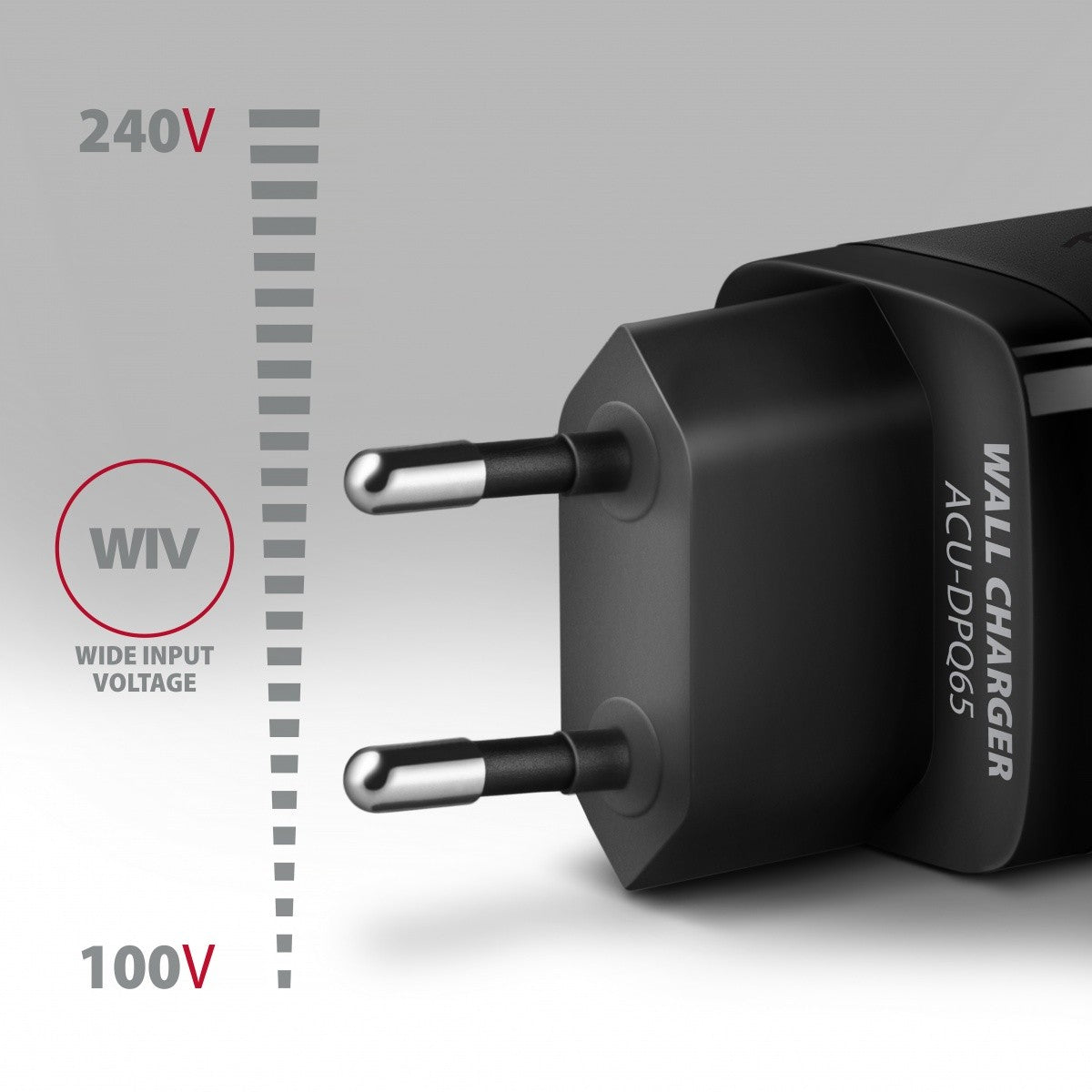 Încărcător de perete ACU-DPQ65, GaN 65W, 3 porturi (USB-A + USB-C dual), PD3.0/QC4+/PPS/Apple, negru