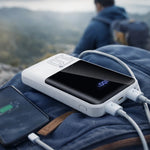 Baterie externă 10000 mAh 2X USB 1X USB-C 22.5W QC4.0 cu afișaj LED