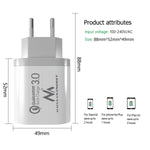 Încărcător de perete QC 3xUSB MCE479W