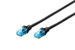 Cablu de conectare U/UTP cat.5e PVC 0.5m negru