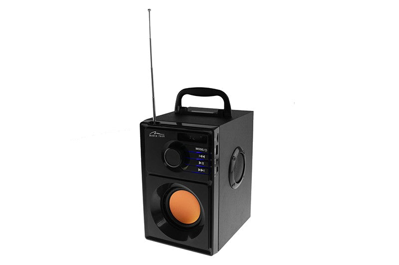 Boxă portabilă BOOMBOX BT MT3145 Bluetooth 5.1+EDR/FM/MP3/MicroSD/USB/AUX/Pilot/USB-C/LED/RMS 15W/PMPO 600W