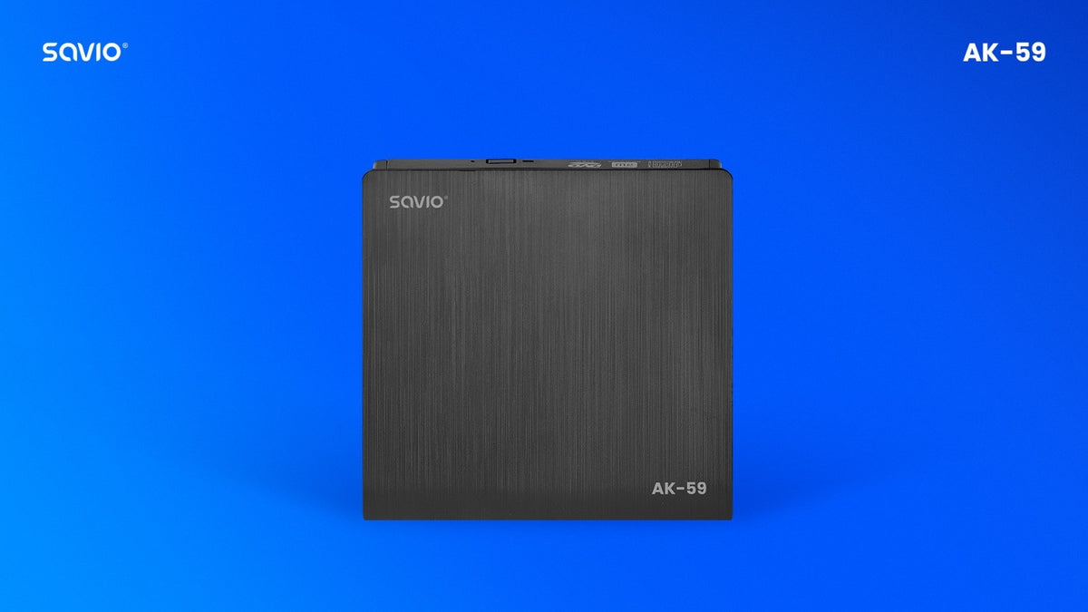 Unitate externă subțire CD/DVD R/RW, USB-C/USB-A, AK-59