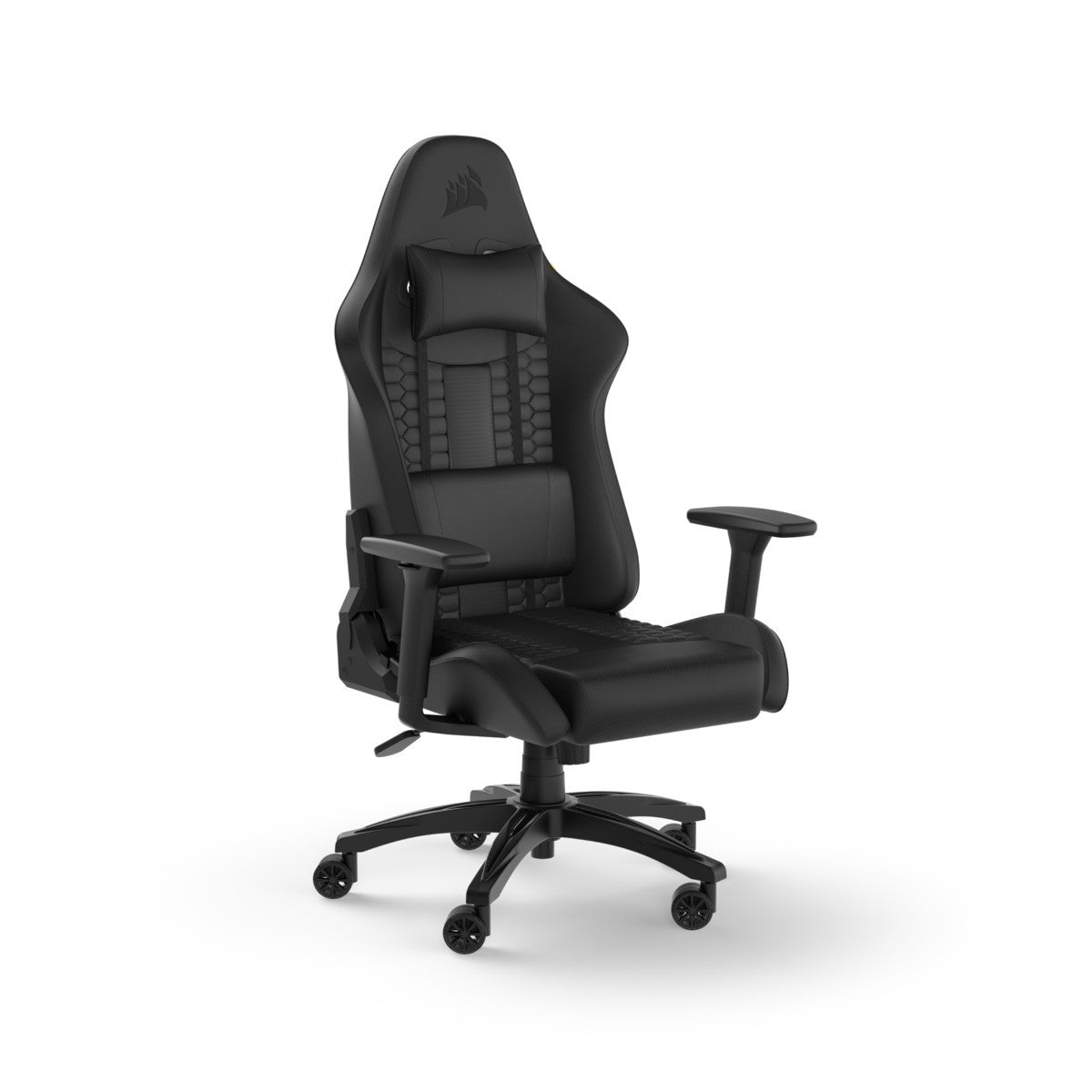 Scaun de gaming relaxant TC100 din piele ecologică, negru