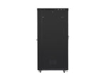 Dulap rack negru de podea 19" 42U 800x1200, ușă LCD din sticlă (pachet complet)