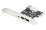 Hartă (Controle) Firewire (400) PCI Exp., 2xZew. 1xZew. (Mini) IEEE1394a 6pin+Mini, Profil redus, VT6308P