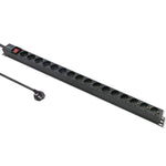 Prelungitor PDU pentru RACK | 16A | 16xSCHUKO | Vertical | 1.8m