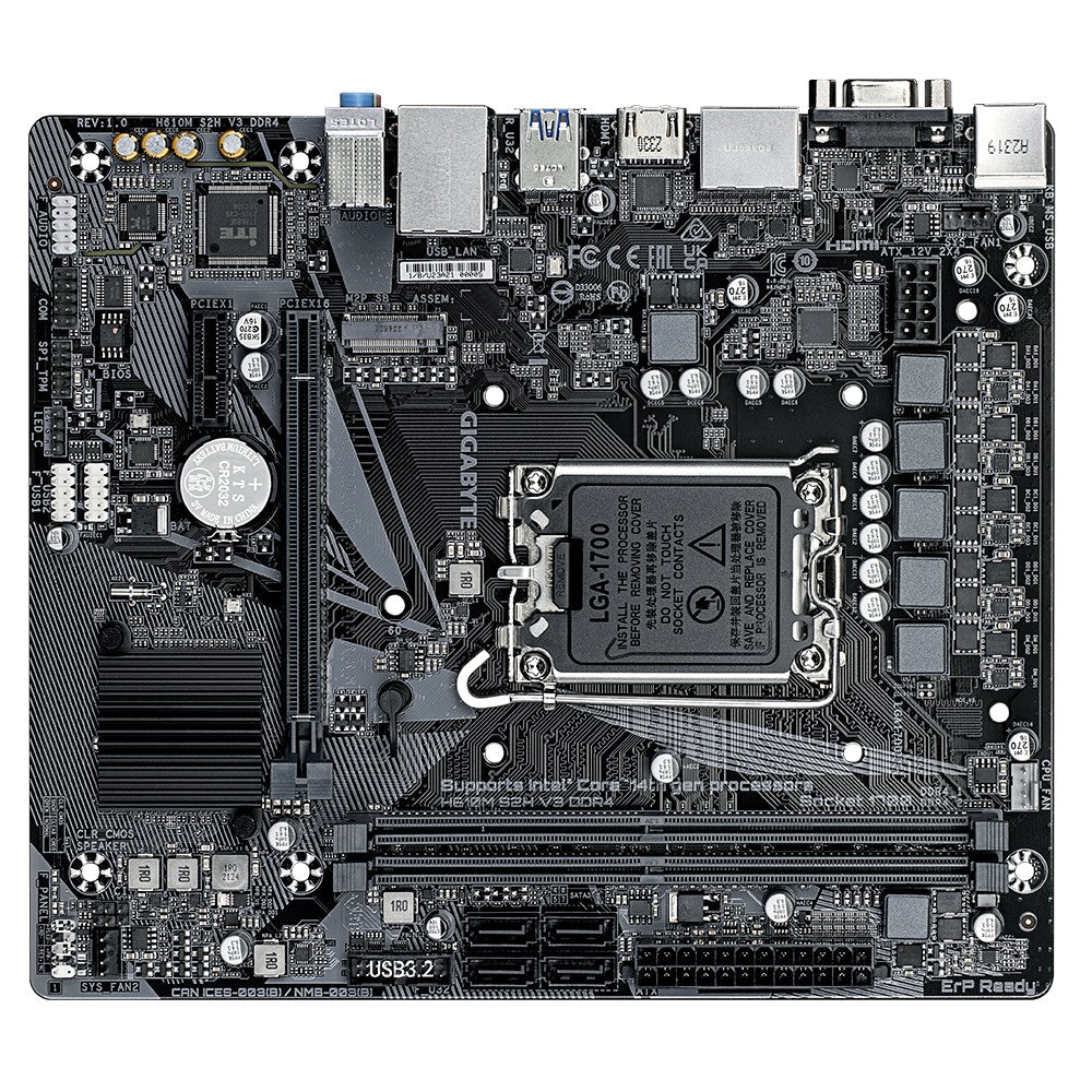 Placă de bază H610M S2H V3 DDR4 s1700 2DDR4 DP/HDMI M.2 mATX