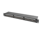 Patch Panel 24 Porturi 1U Cat.6 Negru Ecranat
