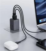 Încărcător de perete PA-C5 3xUSB (2xUSB-C și 1xUSB-A) 100W 5A QC5.0 PD3.0 AFC PPS FCP SCP