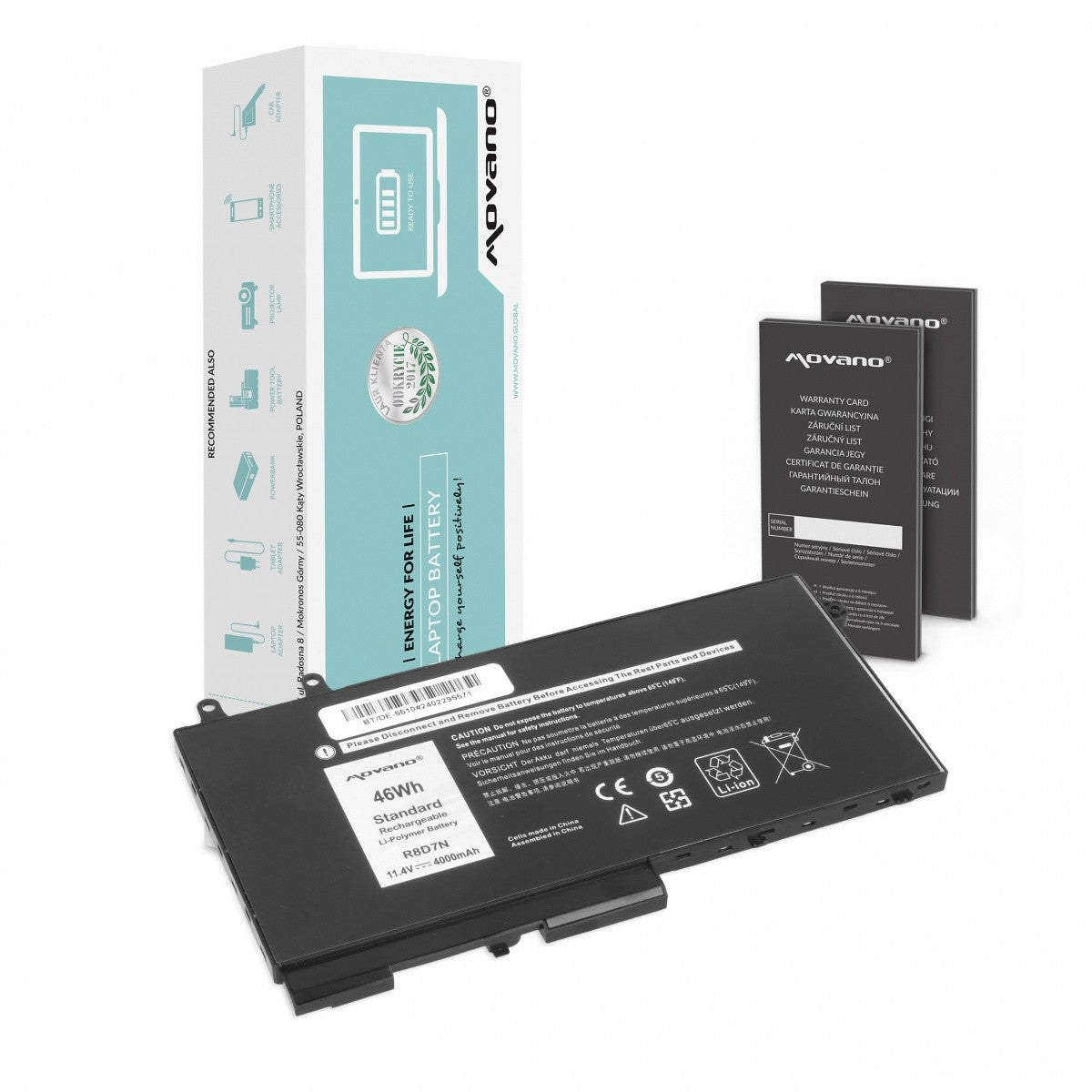 Baterie R8D7N pentru Dell Latitude 5410 5411 5500 Precision 3541 3550 - 4000 mAh (46 Wh)