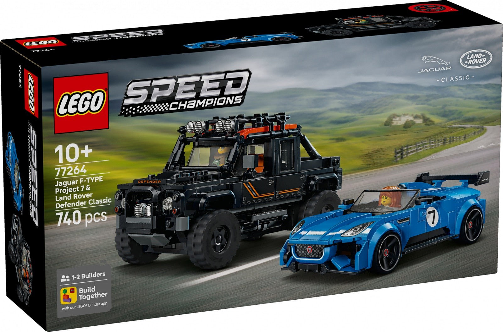 Set de construcție Speed ​​Champions 77264 Jaguar Project 7 i Land Rover Defender