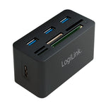 Hub USB 3.0, 3 porturi, cu cititor de carduri de memorie