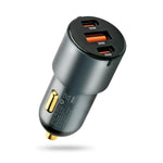 Încărcător auto CC-40Q QC3.0 60W 1X USB 2X USB-C PD Negru