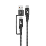 Cablu 2 în 1: USB C - USB C cu conector USB A, 1,2 m